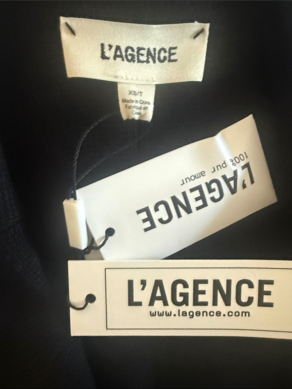 L'Agence Sofia Black Knit Blazer with Crystal Buttons NWT - Picture 13 of 13